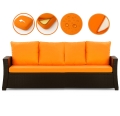 CUSCINI PER DIVANO DA GIARDINO 2-3 POSTI Arancione