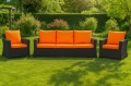 CUSCINI PER DIVANO DA GIARDINO 2-3 POSTI Arancione