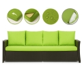 CUSCINI PER DIVANO DA GIARDINO 2-3 POSTI Lime