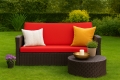 CUSCINI PER DIVANO DA GIARDINO 2-3 POSTI SLIM Rosso 