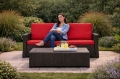 CUSCINI PER DIVANO DA GIARDINO 2-3 POSTI SLIM Rosso 