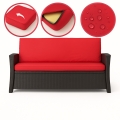 CUSCINI PER DIVANO DA GIARDINO 2-3 POSTI SLIM Rosso 