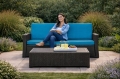 CUSCINI PER DIVANO DA GIARDINO 2-3 POSTI SLIM Blu