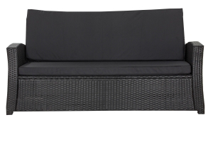 CUSCINI PER DIVANO DA GIARDINO 2-3 POSTI SLIM Nero