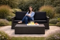CUSCINI PER DIVANO DA GIARDINO 2-3 POSTI SLIM Nero