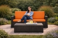 CUSCINI PER DIVANO DA GIARDINO 2-3 POSTI SLIM Arancione