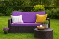 CUSCINI PER DIVANO DA GIARDINO 2-3 POSTI SLIM Viola
