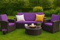 CUSCINI PER DIVANO DA GIARDINO 2-3 POSTI SLIM Viola