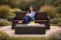 CUSCINI PER DIVANO DA GIARDINO 2-3 POSTI SLIM Marrone