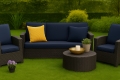 CUSCINI PER DIVANO DA GIARDINO 2-3 POSTI SLIM Blu scuro
