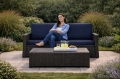 CUSCINI PER DIVANO DA GIARDINO 2-3 POSTI SLIM Blu scuro