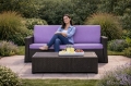 CUSCINI PER DIVANO DA GIARDINO 2-3 POSTI SLIM Viola