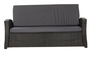 CUSCINI PER DIVANO DA GIARDINO 2-3 POSTI SLIM Grigio scuro