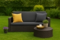 CUSCINI PER DIVANO DA GIARDINO 2-3 POSTI SLIM Grigio scuro