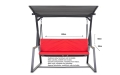 Cuscini per altalene da giardino FLAT: Rosso