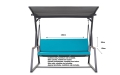 Cuscini per altalene da giardino FLAT: Blu