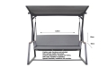 Cuscini per altalene da giardino FLAT: Grigio
