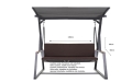 Cuscini per altalene da giardino FLAT: Marrone