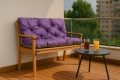 CUSCINO PER PANCA DA GIARDINO ESTERNO VIOLA
