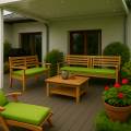 Cuscino per panca da giardino Lime Flat 