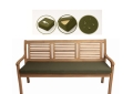 Cuscino per panca da giardino Verde Flat 