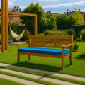 Cuscino per panca da giardino Blu Flat  