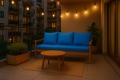 Cuscino per giardino swing mix : Blu