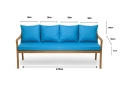 Cuscino per giardino swing mix : Blu