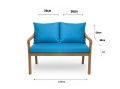 Cuscino per giardino swing mix : Blu