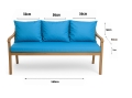 Cuscino per giardino swing mix : Blu