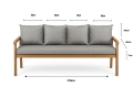 Cuscino per giardino swing mix : Grigio