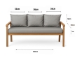 Cuscino per giardino swing mix : Grigio