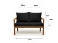 Cuscino per giardino swing mix : Nero