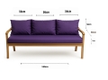 Cuscino per giardino swing mix : Viola