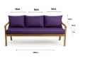 Cuscino per giardino swing mix : Viola
