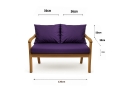 Cuscino per giardino swing mix : Viola