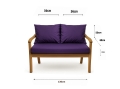 Cuscino per giardino swing mix : Viola