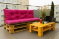 Palettenkissen outdoor 120 x  Rosa: Enkel