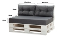 Palettenkissen set Luxus - Antrazit