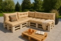 Palettenkissen outdoor,  7 Kissen - Beige