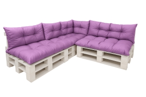 Palettenkissen outdoor,  7 Kissen - Hellviolett