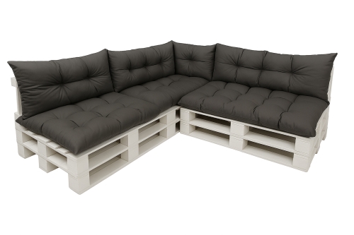 Palettenkissen outdoor,  7 Kissen -  Anthrazit