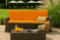 Sofakissen  rattan: Orange