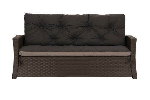 Sofakissen  rattan: Schwarz