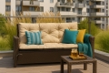 Sofakissen  rattan:  Beige
