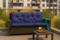 Sofakissen  rattan:  Marineblau