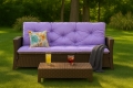 Sofakissen  rattan: Violett 2