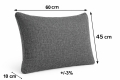 Poduszki dekoracyjne jasnoszare  na kanapę i sofę  styl Kivik