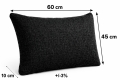 Poduszki dekoracyjne antracyt na kanapę i sofę