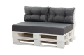 Palettenkissen set Luxus - Antrazit